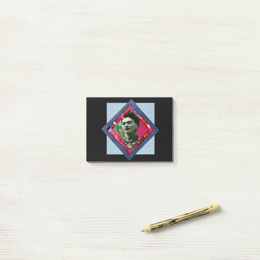 Frida Kahlo Retro Pink Denim Post-it® Notes (Op bureau)