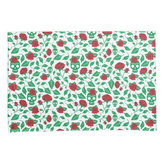 Frida Kahlo | Skulls en Rozen Kussensloop (Voorkant-Rechts)