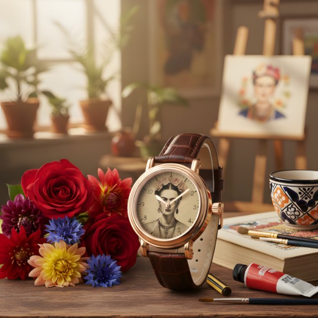 Frida Kahlo Surreal Portret  Horloge (Creator heeft geüpload)