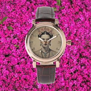 Frida Kahlo - Surrealistische kunst met dubbele be Horloge