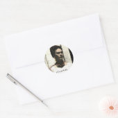 Frida Kahlo Textile Portrait Ronde Sticker (Envelop)