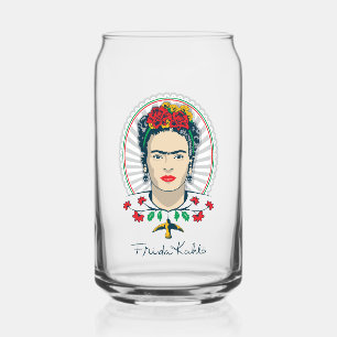 Frida Kahlo Vintage Bloemen Blikvorm Glas