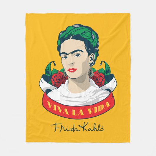 Frida Kahlo | Viva la Vida Fleece Deken (Voorkant)