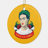 Frida Kahlo | Viva la Vida Keramisch Ornament (Links)