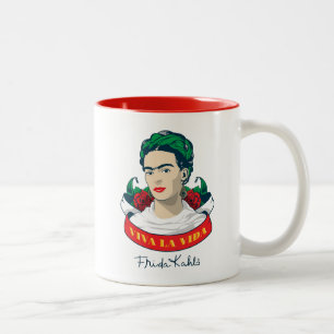 Frida Kahlo   Viva la Vida Tweekleurige Koffiemok