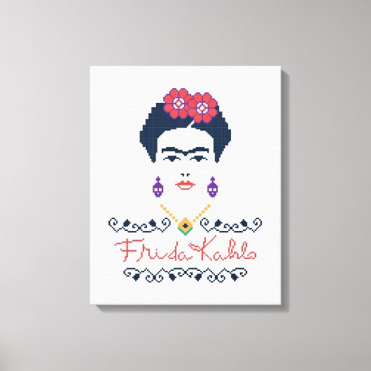 Frida Kahlo | Viva Mexico Canvas Afdruk (Voorkant)