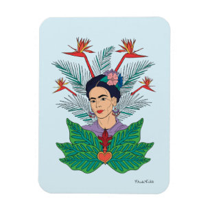 Frida Kahlo   Vogels van het Paradijs Floral Graph Magneet