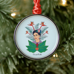 Frida Kahlo Vogels van het Paradijs Floral Graph Metalen Ornament