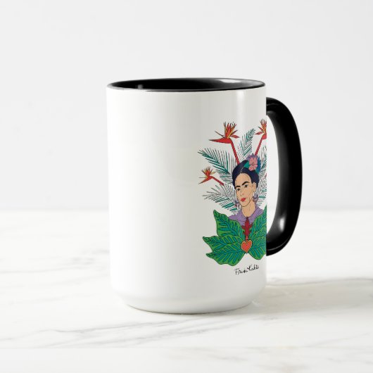 Frida Kahlo | Vogels van het Paradijs Floral Graph Mok (Voorkant rechts)