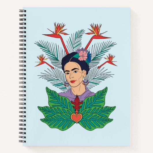 Frida Kahlo | Vogels van het Paradijs Floral Graph Notitieboek (Voorkant)