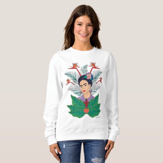 Frida Kahlo | Vogels van het Paradijs Floral Graph Trui (Voorkant volledig)