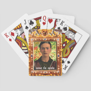 Frida Kahlo Weerspiegelend Speelkaarten