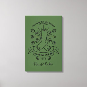 Frida Kahlo   Wingen naar de vlucht Canvas Afdruk