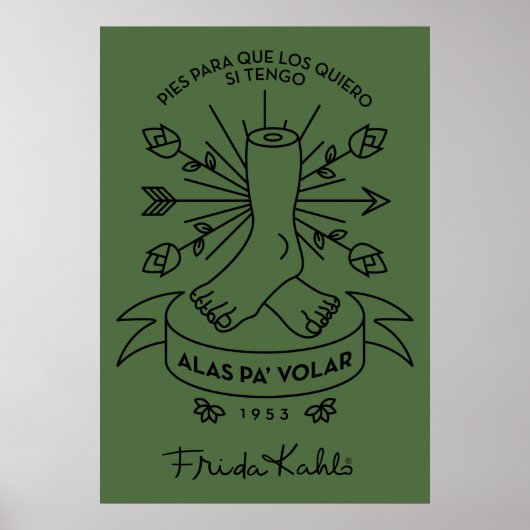 Frida Kahlo | Wingen naar de vlucht Poster (Voorkant)