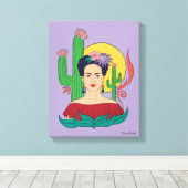 Frida Kahlo woestijn Graphic Canvas Afdruk (Insitu (Houten vloer))