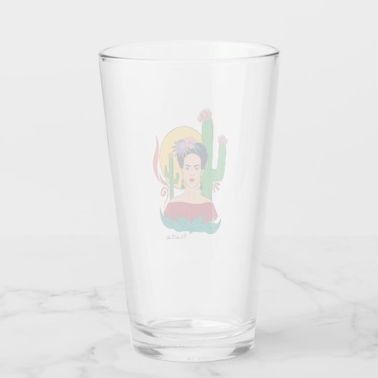 Frida Kahlo woestijn Graphic Glas (Achterkant)