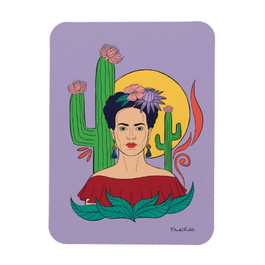 Frida Kahlo woestijn Graphic Magneet (Verticaal)