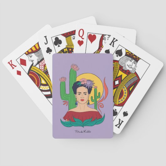 Frida Kahlo woestijn Graphic Pokerkaarten (Achterkant)