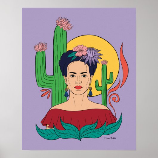 Frida Kahlo woestijn Graphic Poster (Voorkant)