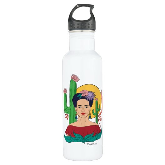 Frida Kahlo woestijn Graphic Waterfles (Voorkant)