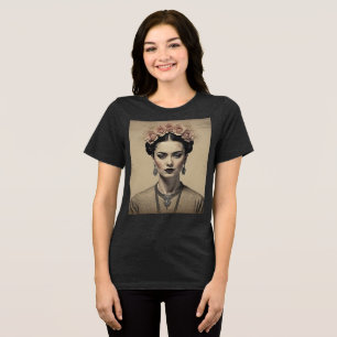 Frida Kahlo's charme: dubbele belichting Tri-Blend Shirt