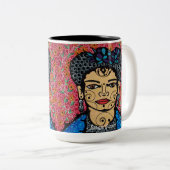 Frida Khalo Tweekleurige Koffiemok (Voorkant rechts)
