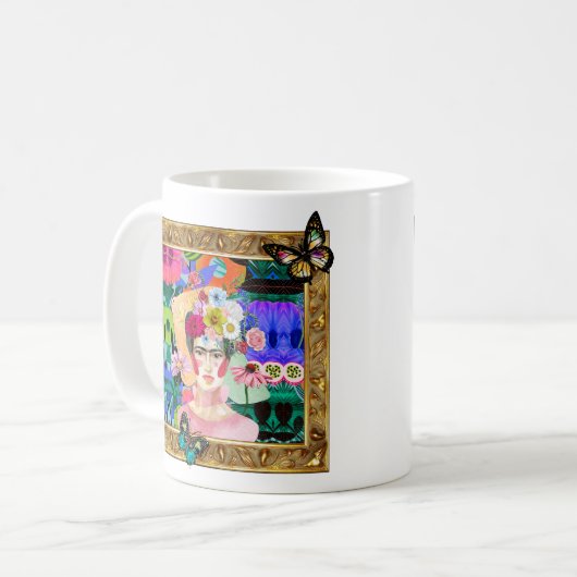 FRIDA se fait encadrer, tasses à café d'art origin (Devant gauche)