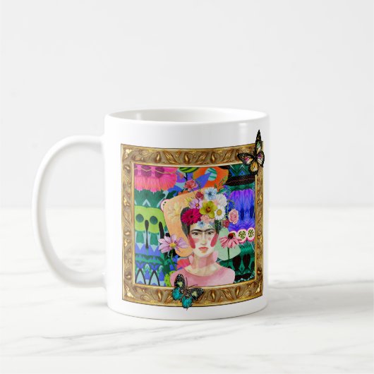 FRIDA se fait encadrer, tasses à café d'art origin (Gauche)