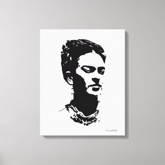 Frida Shadow Portrait Canvas Afdruk (Voorkant)