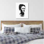 Frida Shadow Portrait Canvas Afdruk (Insitu (Slaapkamer))