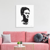 Frida Shadow Portrait Canvas Afdruk (Insitu (Woonkamer))