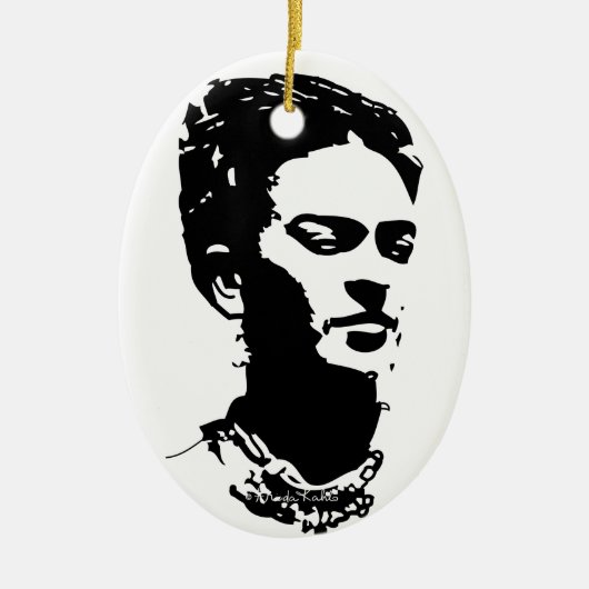 Frida Shadow Portrait Keramisch Ornament (Voorkant)