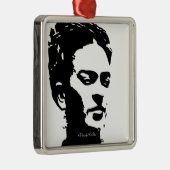 Frida Shadow Portrait Metalen Ornament (Rechts)
