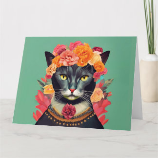 Frida the Cat Wall Clock Kaart
