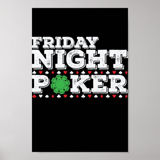 Friday Night Poker Chips Poster (Voorkant)