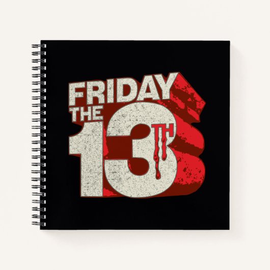 Friday the 13th | Bleeding Stacked 3D Logo Notitieboek (Voorkant)