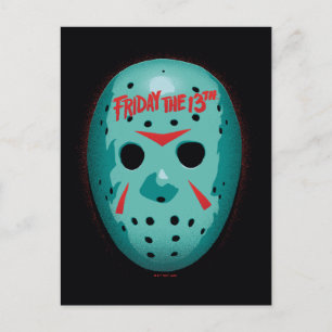 Friday the 13th Blue Hockey Mask Graphic Briefkaart