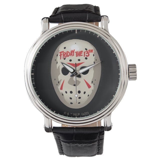 Friday the 13th | Hockey Mask Graphic Horloge (Voorkant)