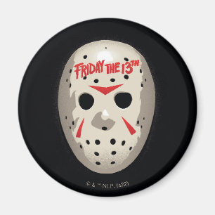 Friday the 13th   Hockey Mask Graphic Magneet