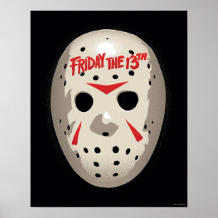 Friday the 13th Hockey Mask Graphic Poster