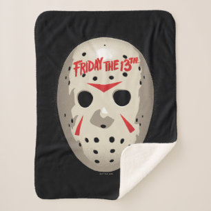 Friday the 13th   Hockey Mask Graphic Sherpa Deken