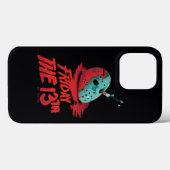 Friday the 13th | Knife Through Blue Hockey Mask Case-Mate iPhone Case (Achterkant (horizontaal))