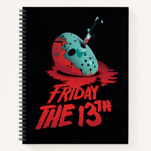 Friday the 13th   Knife Through Blue Hockey Mask Notitieboek