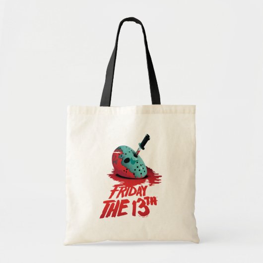 Friday the 13th | Knife Through Blue Hockey Mask Tote Bag (Voorkant)