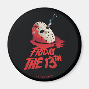 Friday the 13th Knife Through Hockey Mask Magneet