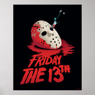 Friday the 13th Knife Through Hockey Mask Poster