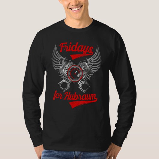Fridays for Hubraum Future Parody Fun  Car T-shirt (Voorkant)