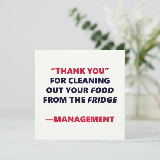 Fridge Cleaning Funny Hartelijk dank aan Office Hu (Staand voorkant)
