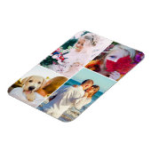 Fridge Magnet 4 Sjabloon met foto Rond Magneet (Linkerzijde)