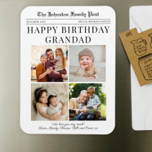 Fridge Magnet Anniversaire Journal personnalisable